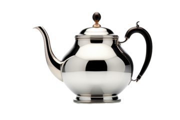 Shimmering Silver Tea Pot Elegance.