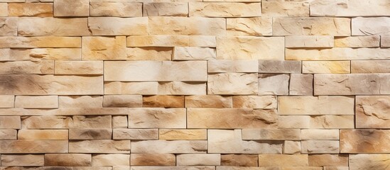 A detailed view of a wall constructed with blocks of stone. - obrazy, fototapety, plakaty