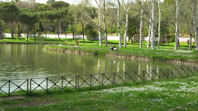 Villa Ada city park in Rome, Italy