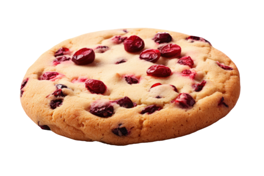 Luscious Cranberry Bliss: A Macro View of a Cranberry Cookie.