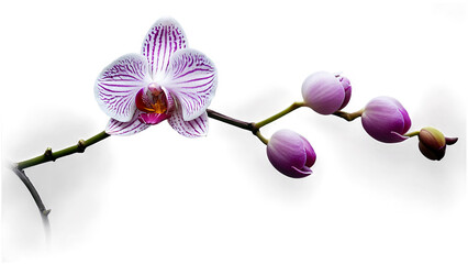orchid flower isolated on white - obrazy, fototapety, plakaty