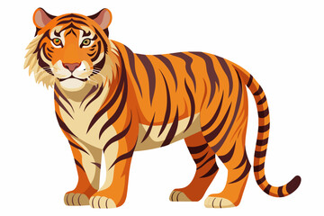 bengal tiger   full body ,   high detail, white background