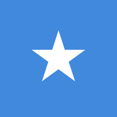 Somalia flag - solid flat vector square with sharp corners.