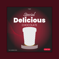 Special delicious food social media post design
