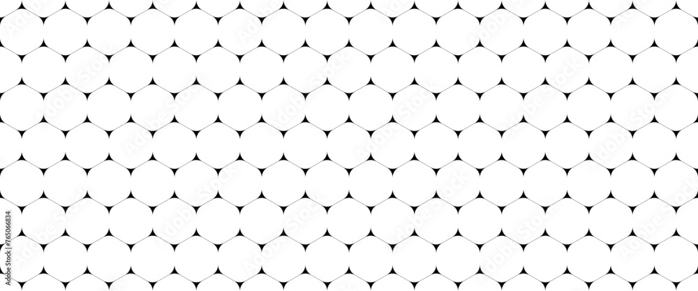 Poster abstract seamless background with hexagons monochrome black and white hexagon polygonal pattern back