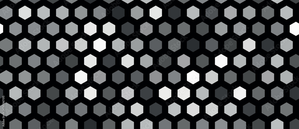 Poster background with hexagons. abstract pattern black white texture backdrop. hexagon abstract surface. p