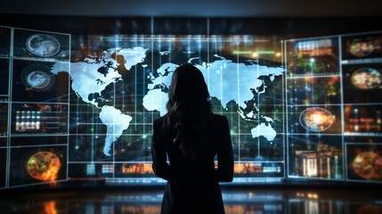 Futuristic Financial Analysis Setting Ai generated