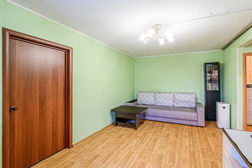 Fototapeta na wymiar standard interior apartment. living room with sofa