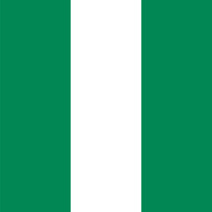 Nigeria flag - solid flat vector square with sharp corners.