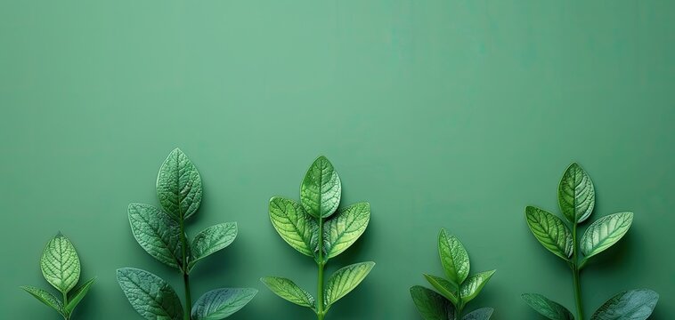 Expansion of green job opportunities and eco-friendly industries, solid color background