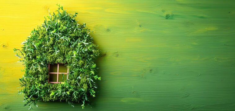 Introduction of eco-friendly materials in construction to reduce carbon footprint. Sustainable building practices, solid color background