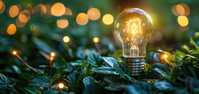 Governmental support for green tech startups and innovations, solid color background