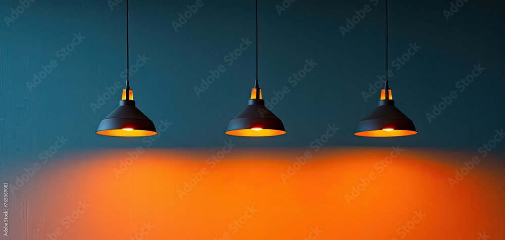 Poster schemes supporting the transition to energy-efficient lighting, solid color background