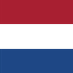 Netherlands flag - solid flat vector square with sharp corners. - obrazy, fototapety, plakaty