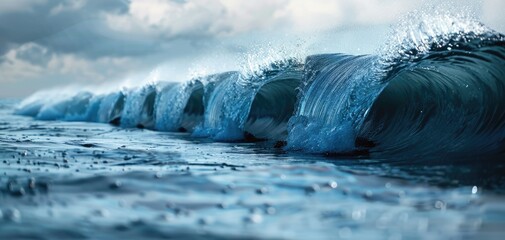 Wave roller systems for coastal energy, solid color background - obrazy, fototapety, plakaty