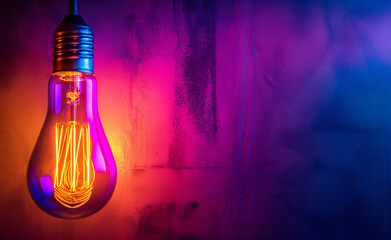 Neon Lights and Warm Bulb Glow