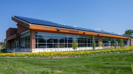 Fototapeta na wymiar Clean energy-powered schools