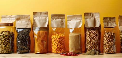 Development of sustainable food packaging alternatives, solid color background