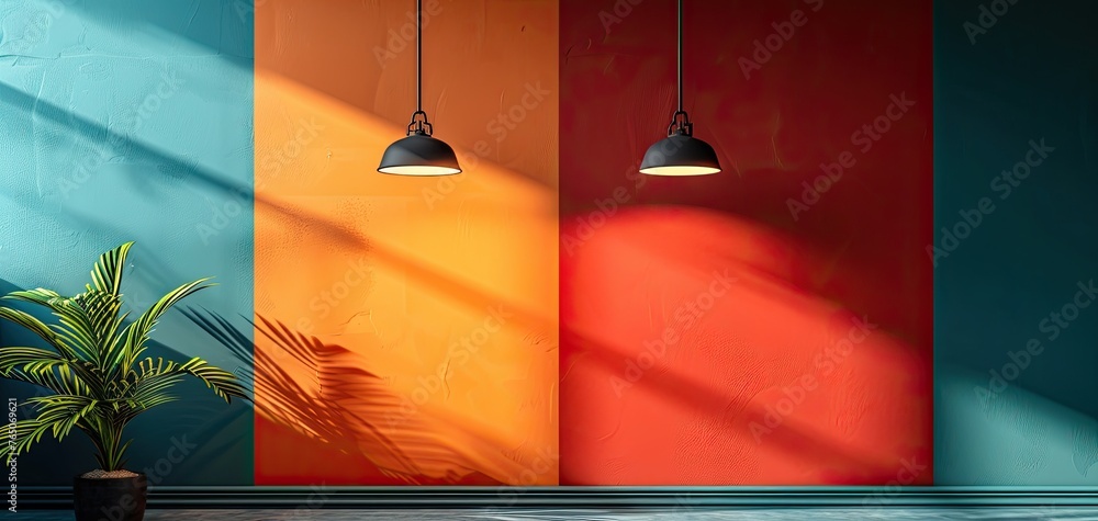 Poster schemes supporting the transition to energy-efficient lighting, solid color background