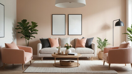 Cozy Peach Colored Warmth, Designing Your Inviting Living Room