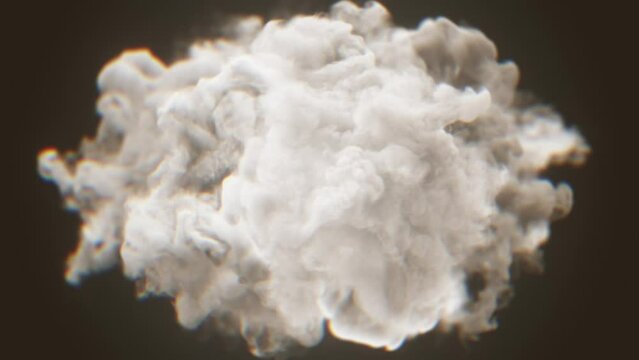 Smoke Clouds Coming Forward Background/ Motion graphics of a smoke cloud flowing and coming slowly forward with depth of field blur