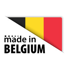 Fototapeta premium Made in Belgium graphic and label.