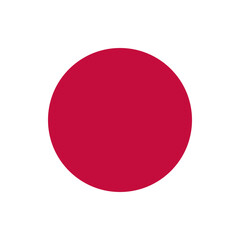 Japan flag - solid flat vector square with sharp corners.