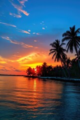 Sunset in the Maldives