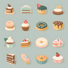 Icon set for menus for different restaurants