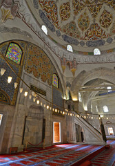 Fototapeta na wymiar Located in Edirne, Turkey, 3 Serefeli Mosque was built in 1410.