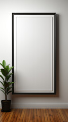An empty frame, stark against a pure white backdrop, awaits personalization, rendered in sharp detail for clear visual interpretation.