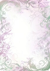 Wedding Invitation Card. Greeting Card. Empty Card with Flower Frame.