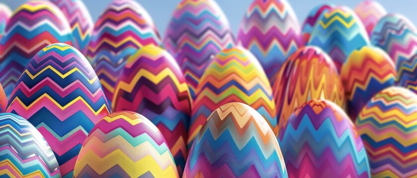 Easter egg zigzag pattern
