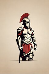 Centurion illustration. Generative AI