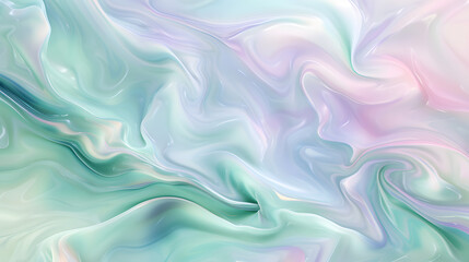 Obraz premium Abstract Fluid and Colorful Pastel Forms, Distorted Fluidity in Illustration, Abstract liquid background