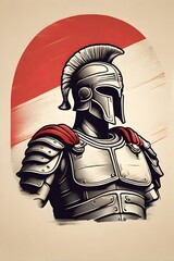 Centurion illustration. Generative AI