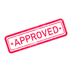 FDA approved wear resistant rubber stamp. US Food and Drug Administration symbol. Vector illustration. Red color. - obrazy, fototapety, plakaty