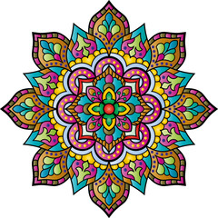 Mandala. Ethnic round ornament for Henna, tattoos, decorations.
Vector illustration.