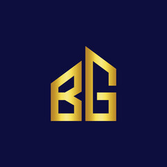 bg latter real estate logo design