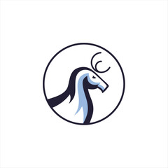 deer logo vector, modern minimalist logo,