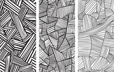 abstract background with thick striped lines and geometric shapes, black vector