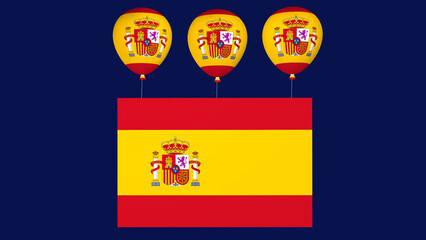 balloons with spanish flag 
