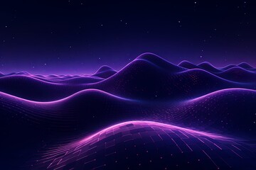 Mauve and purple waves background, in the style of technological art - obrazy, fototapety, plakaty
