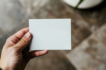 Mockup of a blank white card with rounded corners for business branding. Concept Branding, Business Card, Mockup, Design, Presentation