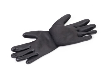 Work Gloves with Polyurethane Coating Isolated on White