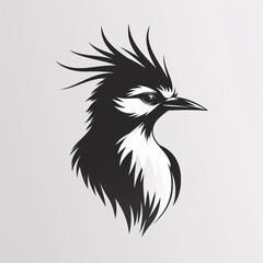 Hoopoe Bird Head Vector Illustration With Background