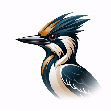 recommend clip art: Hoopoe Bird Head Vector Illustration With Background