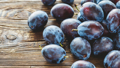 Plums, copyspace on a side