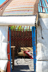 Yurt under construction