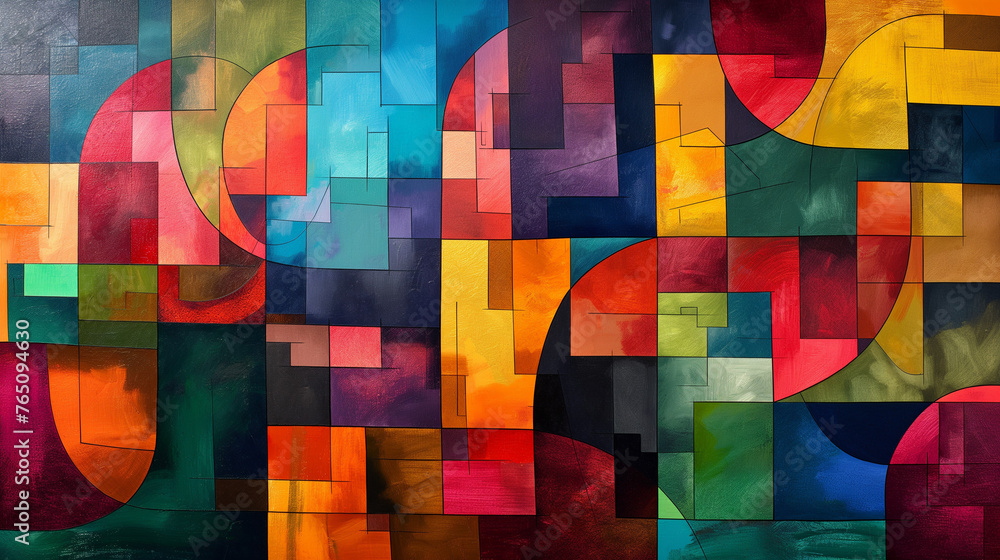 Poster abstract background with squares